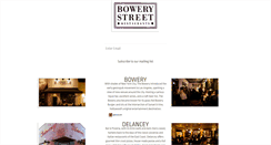 Desktop Screenshot of bowery-st.com